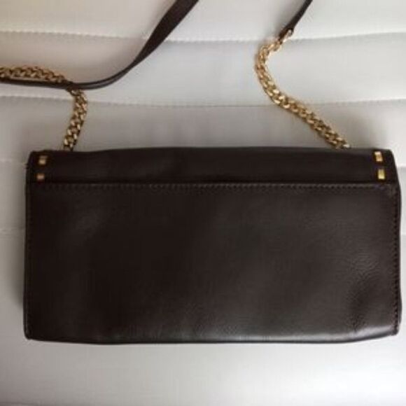 Michael Kors Brown Hamilton Whipped Leather Handbag Shoulder Bag 6 X 10 - Picture 2 of 16